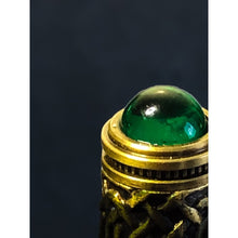 Load image into Gallery viewer, Pen - Celtic - Antique Pewter - Green and White Sparkles