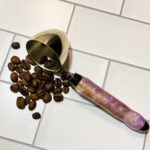 Load image into Gallery viewer, Coffee Scoop - 2 TBS Stainless Steel - Maple &amp; Light Lavender Sparkles