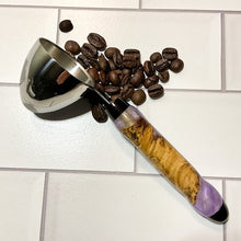 Load image into Gallery viewer, Coffee Scoop - 2 TBS Stainless Steel - Maple &amp; Light Lavender Sparkles