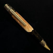 Load image into Gallery viewer, Pen - Celtic - Antique Brass - Brown &amp; Wood