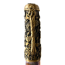 Load image into Gallery viewer, Pen - Botanical - Antique Brass - Buckeye Burl &amp; Gold