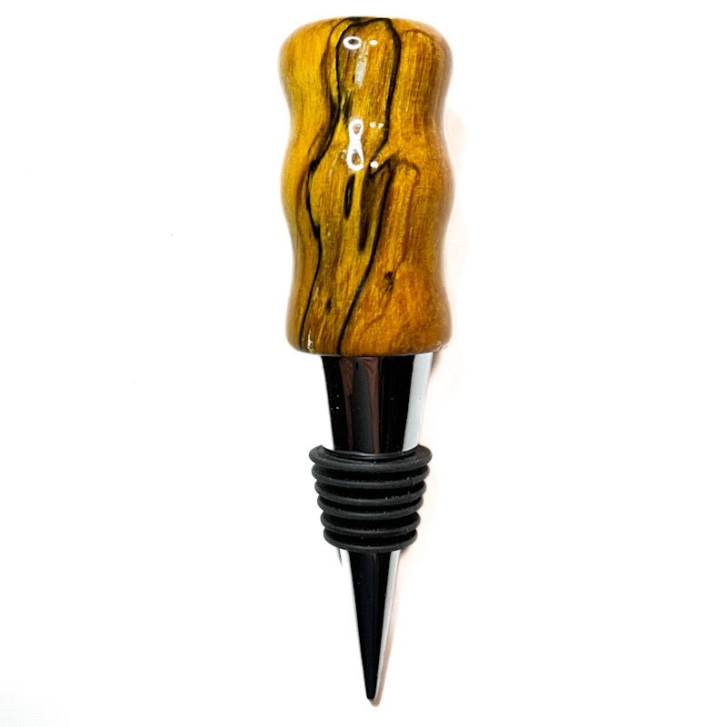 Bottle Stopper - Yellow Spalted Wood