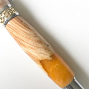 Pen - Honeycomb - Yellow & Wood