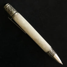 Load image into Gallery viewer, Pen - Celtic - Antique Pewter - White Shimmer